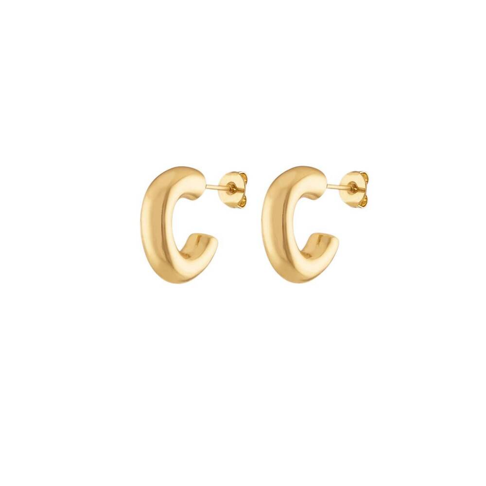 NEW ALEXA LEIGH women's all the time hoops in gold